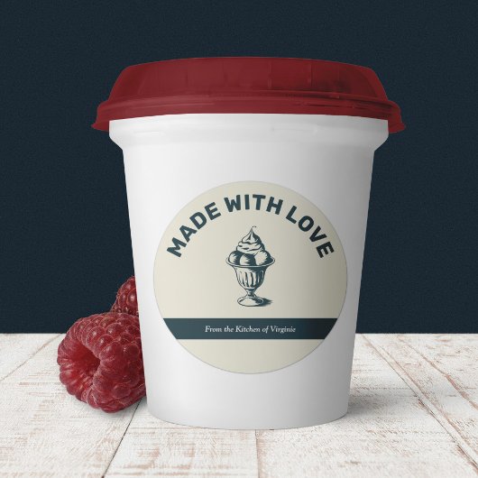  ijsje gemaakt met Love Label Sticker