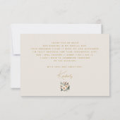 Ijsje Gescoord Bloemige Boho Bruidsdouche Bedankkaart (Achterkant)