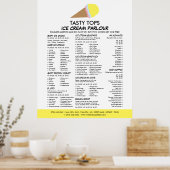 Ijsje, IJssalon Menu Poster (Keuken)
