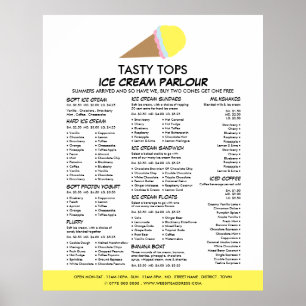 Ijsje, IJssalon Menu Poster