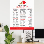 Ijsje, IJssalon Menu Poster (Thuiskantoor)