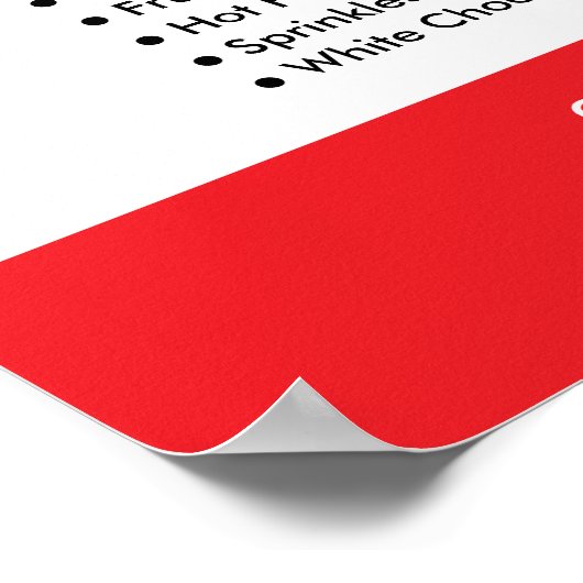 Ijsje, Ijszaak Menu Poster (Hoek)