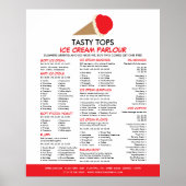 Ijsje, Ijszaak Menu Poster (Voorkant)