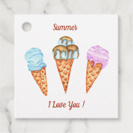 Ijsje Ik Hou Van Jou Schattige Zomer   Bedankjes Labels