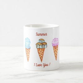 Ijsje Ik Hou Van Jou Schattige Zomer Koffiemok