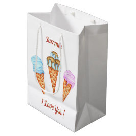 Ijsje Ik Hou Van Jou Schattige Zomer    Medium Cadeauzakje