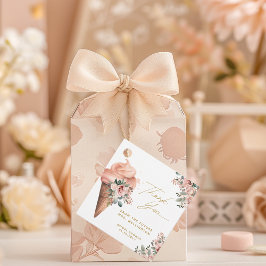 Ijsje in Roze Bruidsaangiftefeestje Bedankjes Labels