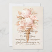 Ijsje kegel bloem uitnodiging, Boho feestje Kaart (Voorkant)