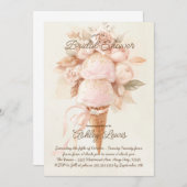 Ijsje kegel boho Bruids douche chic goud Kaart (Voorkant / Achterkant)