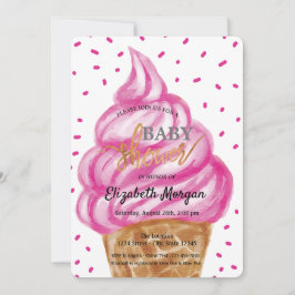 Ijsje Kegel Confetti Zoetigheden Baby Shower Kaart