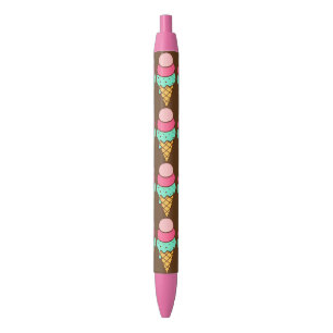 Ijsje Kegel Cute Schrijfstift Zwarte Inkt Pen