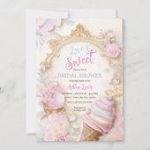 Ijsje kegel pastel ijs bruids- kaart (Voorkant)