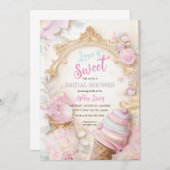 Ijsje kegel pastel ijs bruids- kaart (Voorkant / Achterkant)