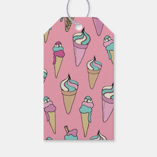 Ijsje Kegel Patroon Cadeaulabel (Voorkant)