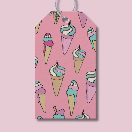 Ijsje Kegel Patroon Cadeaulabel