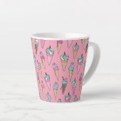 Ijsje kegel patroon latte mok (Rechterhoek)
