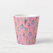 Ijsje kegel patroon latte mok (Voorkant)