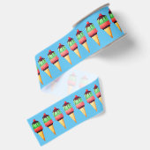 Ijsje Kegels Patroon Grosgrain Lint (Achterkant)