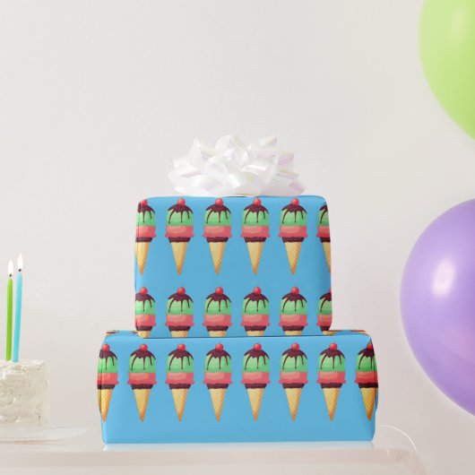 Ijsje Kegels Patroon Inpakpapier (Feestgeschenken)