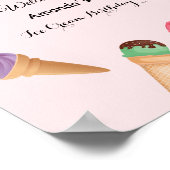 Ijsje Kegels Popsicles Verjaardag Poster (Hoek)