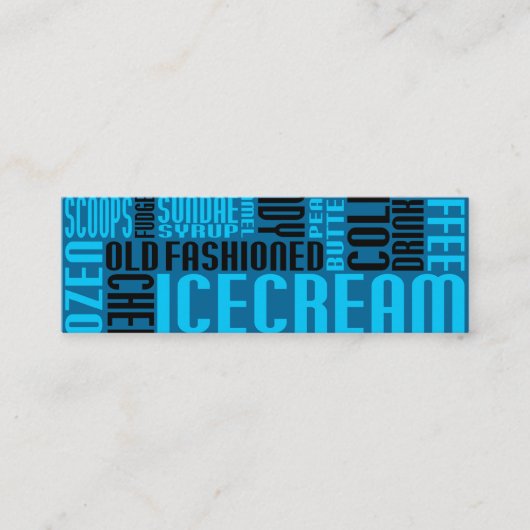 ijsje (kletspraat) klantenkaartje (Voorkant)