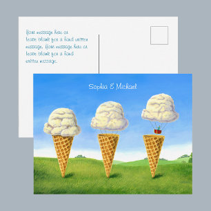 Ijsje, Luchtballon Whimsical, Namen Briefkaart
