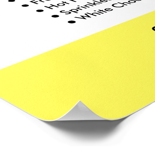 Ijsje, Menu Ijszaak Poster (Hoek)