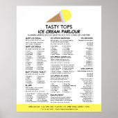 Ijsje, Menu Ijszaak Poster (Voorkant)