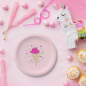Ijsje met confetti papieren bordje (Feest)