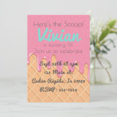 Ijsje Met Spikkels Plezier Kaart (Staand voorkant)