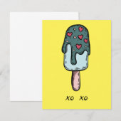 ijsje notitiekaartje (Voorkant / Achterkant)