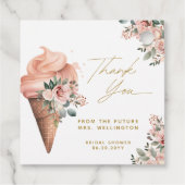 Ijsje Opgehaald Roze Bruidsfeest Bedankjes Labels (Achterkant)