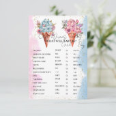 Ijsje Oude Vrouwen Verhalen Baby Shower Spelkaart Kaart (Staand voorkant)