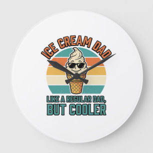 Ijsje Papa Vintage Grappige Koelere Papa Shirt Ont Grote Klok