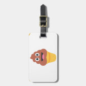 ijsje - poo emoji bagagelabel (Voorkant verticaal)