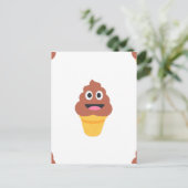 ijsje - poo emoji briefkaart (Staand voorkant)