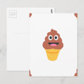 ijsje - poo emoji briefkaart (Voorkant / Achterkant)