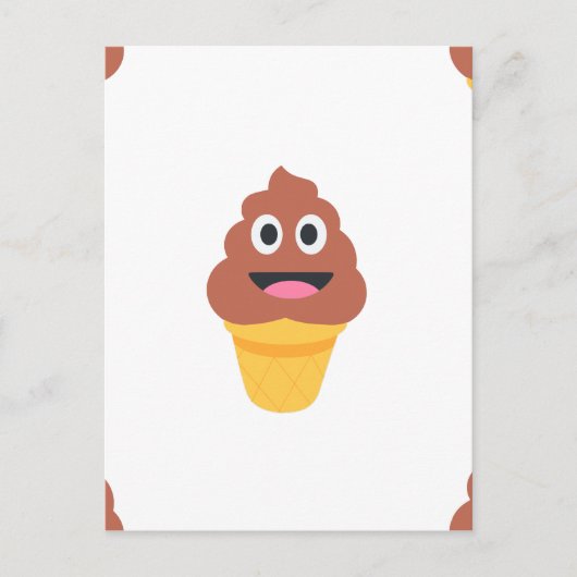 ijsje - poo emoji briefkaart (Voorkant)