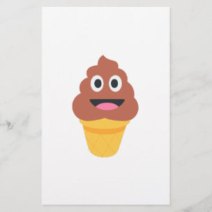 ijsje - poo emoji briefpapier