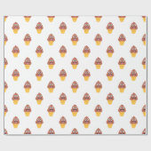 ijsje - poo emoji cadeaupapier (Vlak)