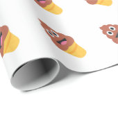 ijsje - poo emoji cadeaupapier (Rol Hoek)