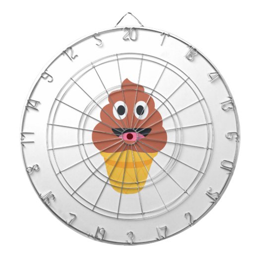 ijsje - poo emoji dartbord (Voorkant)