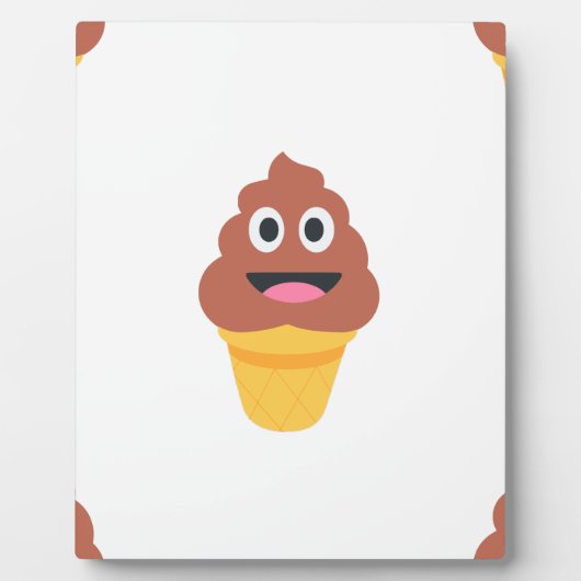 ijsje - poo emoji fotoplaat (Voorkant)