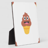 ijsje - poo emoji fotoplaat (Zijkant)