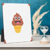 ijsje - poo emoji fotoplaat (Zijkant)