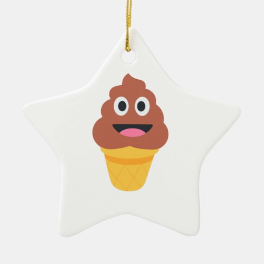 ijsje - poo emoji keramisch ornament (Voorkant)