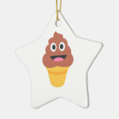 ijsje - poo emoji keramisch ornament (Links)