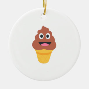 ijsje - poo emoji keramisch ornament