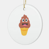 ijsje - poo emoji keramisch ornament (Links)