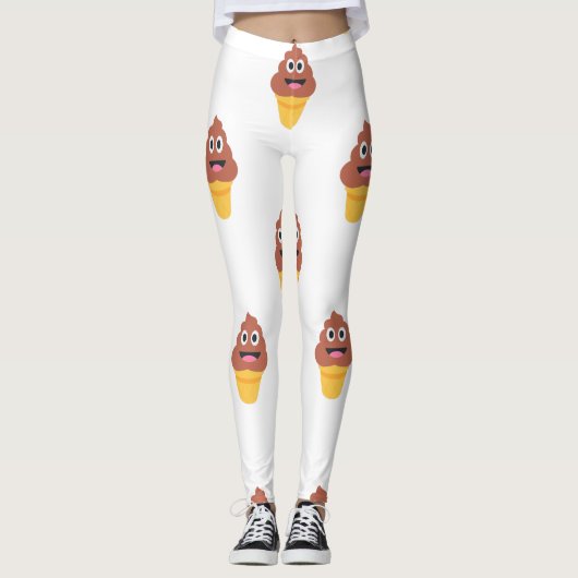 ijsje - poo emoji - leggings (Voorkant)